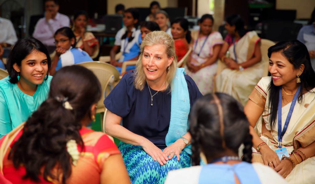 HRH The Countess-of Wessex visits Queen’s Young Leader Deane De Menezes in India 